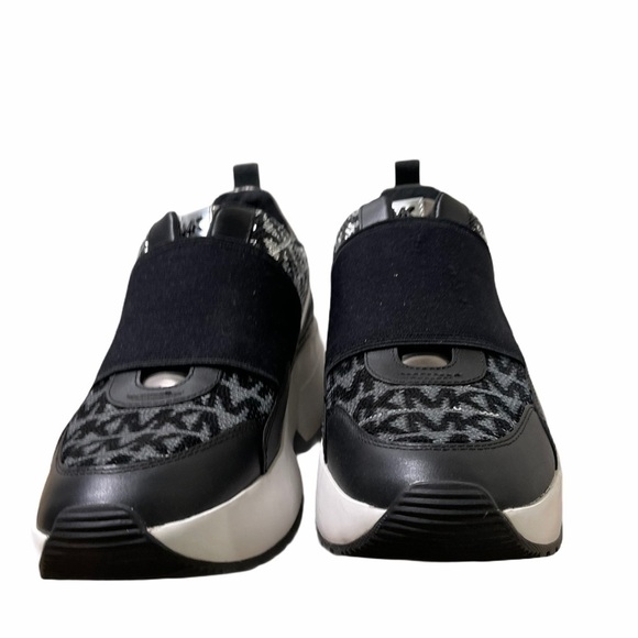 Michael Kors Cosmo Logo Sequined Slip on Sneakers. Size 8.5 EUC - Picture 4 of 13